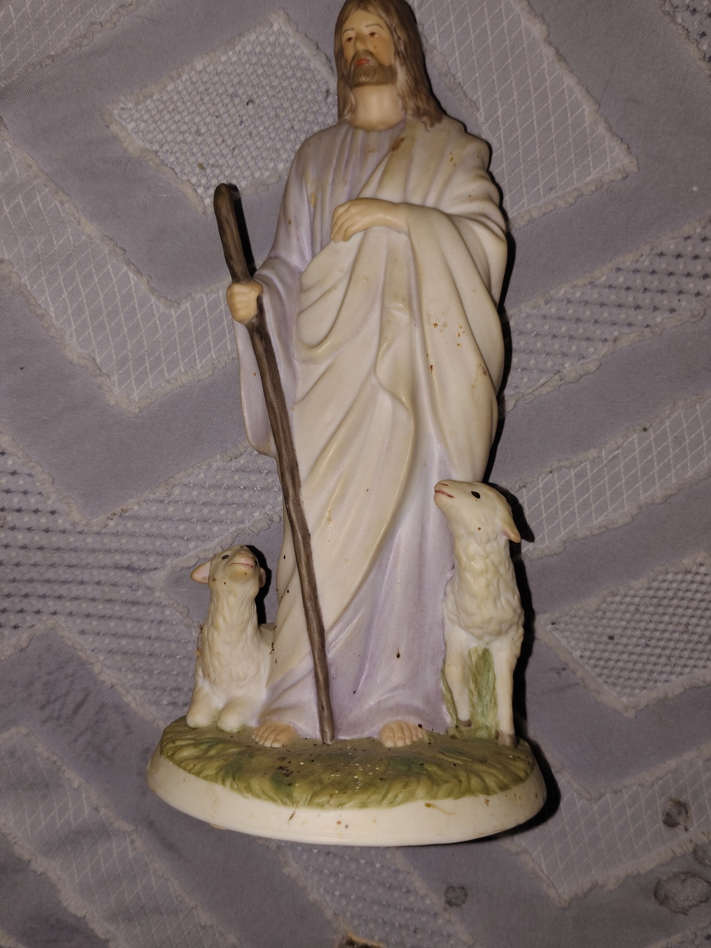 Jesus The Shepherd HOMCO Masterpiece Porcelain 8 In Tall